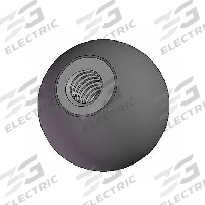 INNOVATIVE COMPONENTS Hand Knob: Ball, Plastic w/ Brass Thread, #10-24 Thread - Ball Knobs with Threaded Hole