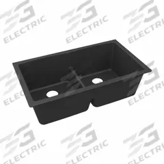 ELKAY Sink: 33 in Overall Lg, 19 in Overall Wd, 10 in Bowl Dp, 15 1/4 in Bowl Lg, 2 Bowls, Black (MPN ELGDULB3322MB0). Key specifications — Brand: ELKAY; Color Family: Black.