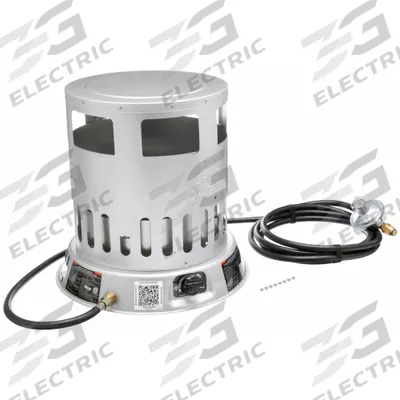 Dayton Portable Gas Floor Heater: 80,000 BtuH Heating Capacity Output - Portable Gas Convection Can Heaters