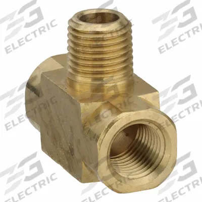 PARKER Metal Pipe Tee: Tee, 1/4 in x 1/4 in x 1/4 in, 1,000 psi, 2 17/64 in Lg - Threaded High-Pressure Pipe Fittings