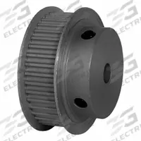 DAYTON Timing Pulley: Modified Curvilinear, Fixed, For GT Timing Belt Section, For 9 mm Belt Wd (MPN 40-3P09M6FA6). Key specifications — attr1328801: DAYTON; attr1328807: Clear Anodized; attr1328808: Powerhouse®.