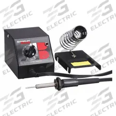 AMERICAN BEAUTY Soldering Station: 1 Channel, 20 W (MPN V36GS3). Key specifications — Handpiece Style: Soldering Iron; Tip Width: 0.125 in; Manufacturer Part Number: V36GS3; ESD Safe: No; Brand: AMERICAN BEAUTY.