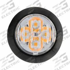 MAXXIMA 1-1/4" CLEARANCE MARKER AND FLASHING WARNING LIGHT: Clearance Light, LED, Round, Amber, IP67 (MPN M09450YCL-DC). Key specifications — Lens Color: Amber; Brand: MAXXIMA; Electrical Connection: Lead Jacketed Connector; Lighting Technology: LED; Mount Type: Grommet; SAE Lens Code: P3.