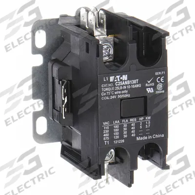 EATON Definite Purpose Magnetic Contactor: 1 Poles, 120V AC, 40 A - Non-Reversing Definite Purpose Contactors