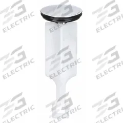 KISSLER Drain Stopper: 1 1/4 in Overall Dia, Plastic, Plastic, Silver, Pop Up (MPN 58-1165). Key specifications — Material: Plastic; Color: Silver; Brand: KISSLER; Application: Sink.