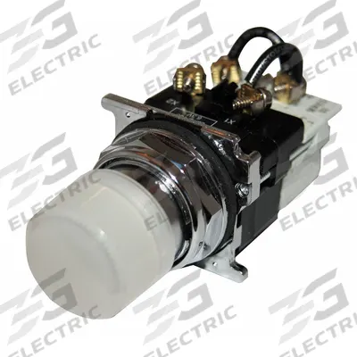 EATON Pilot Light: 30 mm Panel Mounting Size, White, Incandescent - Incandescent Pilot-Lights