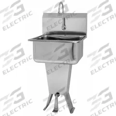 SANI-LAV Hand Sink: 41 1/2 in Overall Ht, 19 in Bowl Lg, 10 in Bowl Dp, 2 gpm Flow Rate, 18 ga (MPN 5211). Key specifications — Includes Side Splash: Side Splash Not Included; Brand: SANI-LAV.