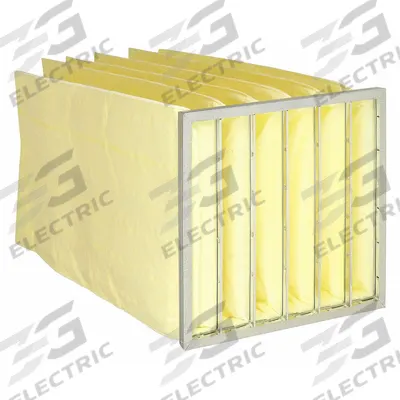 GRAINGER Pocket Air Filter: 24 in x 24 in x 29 in, MERV 14, Yellow, Fiberglass - MERV 14 Pocket Air Filters