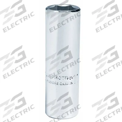 PROTO Socket: Metric, 1/4 in Drive Size, 5 mm Socket Size, 6-Point, Deep, Chrome - 1/4" Drive Hand Sockets
