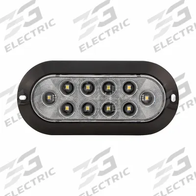MAXXIMA Backup/Reverse Light: LED, Backup/Reverse Light, White, Oval, 3 1/2 in Overall Ht - Backup/Reverse Lights