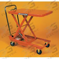 BISHAMON Scissor Lift Table: 660 lb Load Capacity, 32 in L x 19 11/16 in W, 34 1/8 in Max Lifting Ht (MPN BX-25). Key specifications — Platform Material: Steel; Brand: BISHAMON.