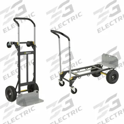 GORILLA hand truck: 800 lb as Hand Truck, Single-Loop, Black, 18 in W x 7 in D - 2-Position Steel Convertible Hand Trucks