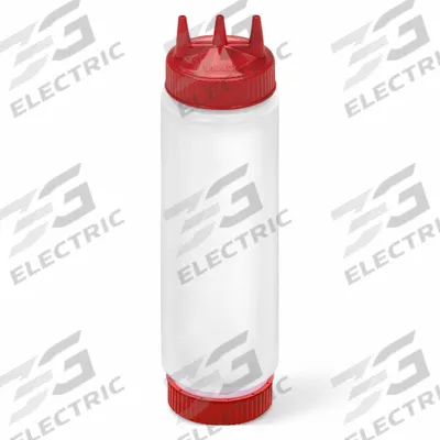 VOLLRATH Squeeze Bottle: 24 oz Capacity, 2 1/8 in Opening Dia, 10 3/4 in Overall Ht - Standard Squeeze Bottles