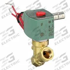 REDHAT Solenoid Valve: 2-Way, Normally Closed, 3/8 in Pipe Size, 110V AC/120V AC, Watertight (MPN 8210G073). Key specifications — Pipe Size: 3/8 in; Voltage: 120V AC; Brand: REDHAT; Coil Enclosure: Watertight.