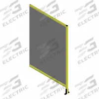 T-Slot Framing System Panel: Add-On, Yellow, 72 in H x 24 in W x 5 1/2 in D, Solid (MPN 48344). Key specifications — Finish: Powder-Coated; Brand: FAZTEK; Panel Color: Clear; Panel Type: Solid; Color: Yellow; Material: Polycarbonate; Assembly: Unassembled; Manufacturer Part Number: 48344.