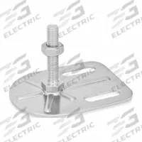 JW WINCO Male-End Leveling Mount: Swiveling Stud, 1/2"-13 Thread Size, 3 3/20 in, 4,496 lbf Capacity (MPN 43-80-1/2X13-75-G0-SK). Key specifications — Finish: Plain; Base Shape: Rectangular; Load Capacity: 4,496 lbf; Mounting Holes: Mounting Holes Included; Includes: Nut; Hex Size: 11/16 in; Base Width: 3-3/20 in.