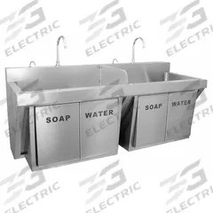 JUST MANUFACTURING Scrub Sink: 2 Stations, 28 in Overall Ht, 64 in Overall Lg, 24 1/2 in Overall Wd (MPN JKS7702-NP-J). Key specifications — Brand: JUST MANUFACTURING.