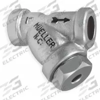 MUELLER STEAM SPECIALTY Y Strainer: 1/2 in, Socket, Perforated, 0.062 in Screen Size, Carbon Steel (MPN 1/2 582 CS socket weld). Key specifications — Brand: MUELLER STEAM SPECIALTY; Seal Material: Spiral Wound Graphite Filled; Manufacturer Part Number: 1/2 582 CS socket weld; Screen Material: 304 Stainless Steel.
