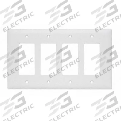 LEGRAND Wall Plate: Decorator-Rocker, 4 Gang, Brown - General Purpose Wall Plates