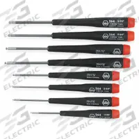 WIHA Precision Screwdriver Set: 1-10 Pieces, 8 Pieces, Hex Tip, Ergonomic Grip, Not Tether Capable (MPN 26490). Key specifications — attr1205274: WIHA; attr1205269: 1/16 in.