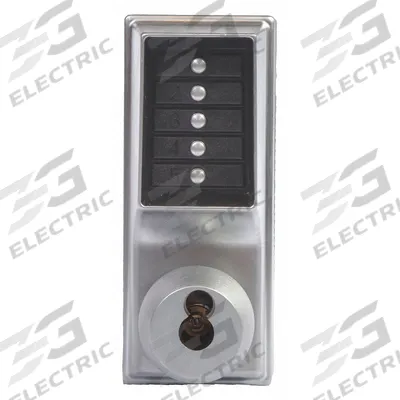 SIMPLEX Mechanical Push Button Lockset: Chrome (MPN 1021S-26D-41) - Mechanical Keyless Access Locksets