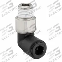 LEGRIS Push-Fit Elbow Fitting: 1/4 in Pipe x 8 mm OD Size, BSPT x Push-to-Connect, 17 mm Overall Lg (MPN 3159 08 13). Key specifications — Brand: LEGRIS; Thread Size A: 1/4".