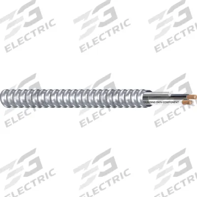 SOUTHWIRE Metal Clad Armored Cable: 12 AWG, 2 Conductors, Copper, 1,000 ft, Aluminum - Standard Metal-Clad Cables