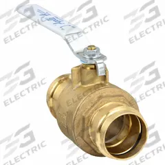 APOLLO Manual Two-Way Ball Valve: 2 in, Brass, Straight, Press x Press, 300 psi Max. Pressure (CWP) (MPN 77VLF10801). Key specifications — Brand: APOLLO; Handle: Lever.