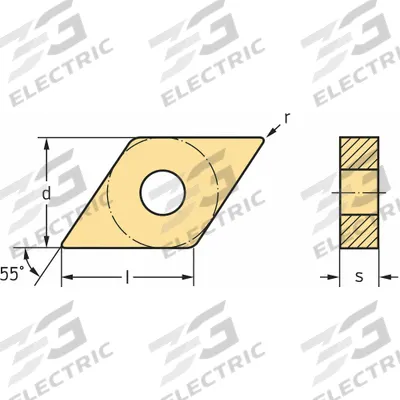 WALTER Diamond Turning Insert: DNMA443-RK7 WKK10S - Diamond Indexable Turning Inserts