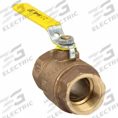 APOLLO Manual Two-Way Ball Valve: 1 1/4 in, Bronze, Straight, FNPT x FNPT, Full Port, Two-Piece (MPN 77C10601A). Key specifications — Brand: APOLLO; Handle: Lever.