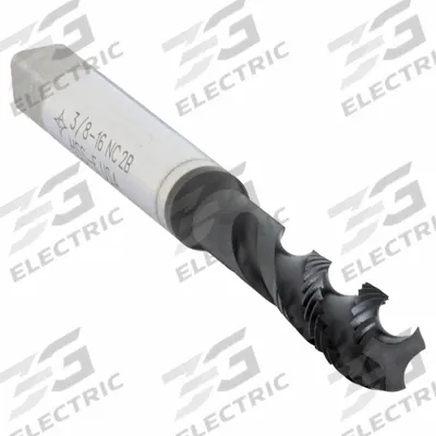CLEVELAND Spiral Flute Tap: 3/8"-16 UNC, 2B, 3 Flute, Semi-Bottoming Chamfer (MPN C98018) - Spiral-Flute Taps for Steel & Stainless Steel
