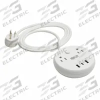 TRIPP LITE Outlet Strip: 2 Outlets, 6 ft Cord Lg, 300 J Rated Energy, 4.8 A Current, White, 5-15P (MPN TLP28PD57WCAM). Key specifications — Brand: TRIPP LITE; Mounting Style: Desktop.