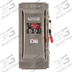 SIEMENS Safety Switch: Non-Fusible, 100 A, Three Phase, 600V AC, 304 Stainless Steel, Indoor/Outdoor (MPN HNF363SW). Key specifications — attr867131: SIEMENS.