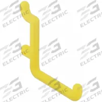 FUNCTIONAIRE Single Rod Pegboard Hook: 1/4 in Peg Hole, For 1 in Pegboard Hole Spacing, 25 PK (MPN 25-FH4-2). Key specifications — Color: Yellow; For Tool Type: Wrenches; Locking System: Snap-On; Mounting Type: Surface; Material: Thermoplastic; Accessory Type: 90-Degree Single Hook; Brand: FUNCTIONAIRE.