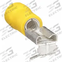 GRAINGER Wire Disconnect: Yellow, Vinyl, Partial Coverage, 0.25 in x 0.032 in Tab (MPN 31A497). Key specifications — attr1307662: Socket/Tab; attr1307676: GRAINGER.