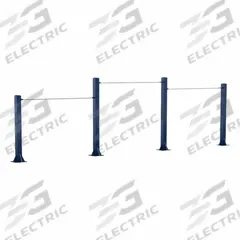 TRIACTIVE USA Tri-Level Horizontal Bar: 88 in Overall Ht, 177 in Overall Lg, 8 in Overall Wd (MPN HBAR3-B)