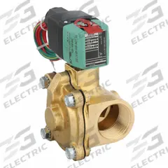 REDHAT Solenoid Valve: 2-Way, Normally Closed, 1 1/4 in Pipe Size, 100 to 240V AC/DC, Watertight (MPN 8210P008). Key specifications — Pipe Size: 1-1/4 in; Voltage: 100 to 240V AC/DC; Brand: REDHAT; Coil Enclosure: Watertight.