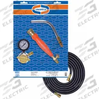 UNIWELD Air/Propane LP Kit: Swirl Flame, External Lighter, Fixed Tip (MPN 89606). Key specifications — Brand: UNIWELD; Manufacturer Part Number: 89606; Compatible Fuel Type: MAP-Pro; Flame Adjustment: Adjustable Flame; Tip Type: Fixed Tip.