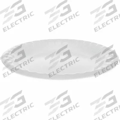 PACTIV Disposable Foam Plate: White, 6 in Disposable Plate Size, 1 Compartments - Foam Plates