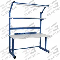 BENCHPRO Workbenches: Adj Ht, Maple, 72 in x 30 in, 1,200 lb Overall Load Capacity, Blue (MPN DWC-6-STOCK). Key specifications — Brand: BENCHPRO; Height Adjustability: Adjustable Height.