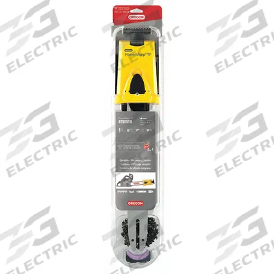 OREGON Chainsaw Sharpener Starter Kit: 16 in Compatible Bar Lg, 3/8 in, 0.5 in Gauge - Chain, Bar & Sharpener Sets
