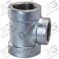 APPROVED VENDOR Metal Pipe Tee: Tee (run x run x branch), 3 in x 3 in x 2 in, Malleable Iron (MPN 5PAK7)