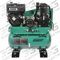 SPEEDAIRE Stationary Air Compressor/Generator: 2 Stage, 9 1/10 hp Engine, Kohler, 15.7 cfm (MPN AG2-SKD9-30G). Key specifications — attr50933: Kohler; attr86530: Electric; attr50934: SPEEDAIRE.