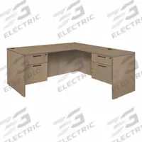 REGENCY Desk: Particle Board, Oak, 2 Pedestals, 4 Drawers, 71 in Overall Wd, 29 in Overall Ht (MPN LLD7135NO). Key specifications — Desktop Material: Particle Board; Includes Modesty Panel: Yes; Pedestal Location: Double Pedestal; Kit Product Type: Double Pedestal Desk; Desktop Color: Oak; Brand: REGENCY; Frame Color: Noble Oak; Frame Material: Particle Board.