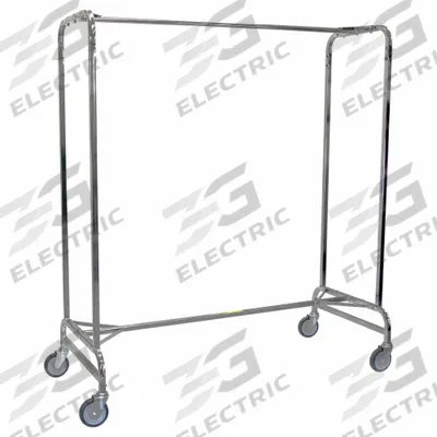 R&B WIRE PRODUCTS Basket Shelf: Rod Design (No ) Hooks, 1 Rod Rods, 68 in Overall Ht - Garment Racks