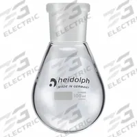 HEIDOLPH Rotary Evaporator Glassware: 100 mL, Colorless, Round, 24/40 Compatible with Stopper Size (MPN 036302290). Key specifications — Shape: Round; Body Color: Colorless; Brand: HEIDOLPH; Compatible with Stopper Size: 24/40.