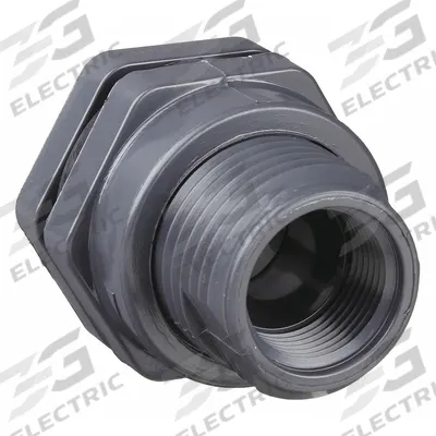 HAYWARD Bulkhead Tank Fitting: PVC Body, 4 in Female Socket Inside - PVC Through-Wall Fittings