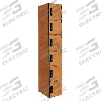 HALLOWELL Box Locker: 12 in x 18 in x 72 in, 6 Tiers, 1 Units Wide, Solid, Padlock Hasp - Low-Maintenance Solid Plastic Box Lockers