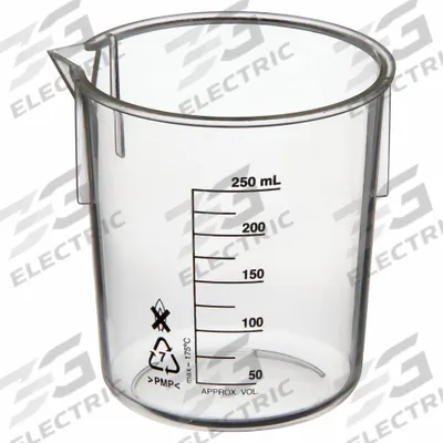 APPROVED VENDOR Beaker: Low Form, Polymethylpentene, Clear, 250 mL, 90.1 mm Outside Dia - Low Form Plastic Beakers Without Handles