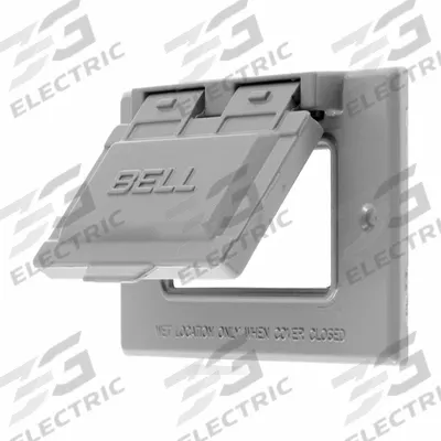 HUBBELL WIRING DEVICE-KELLEMS Weatherproof Cover: Zinc, GFCI/Style Line, Surge Receptacles - Aluminum & Zinc Weatherproof Electrical Box Covers